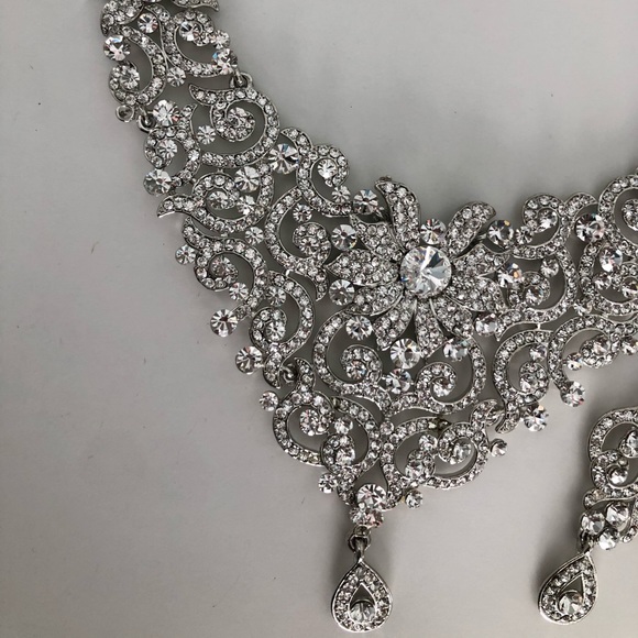 Indian silver necklace set - Picture 7 of 12